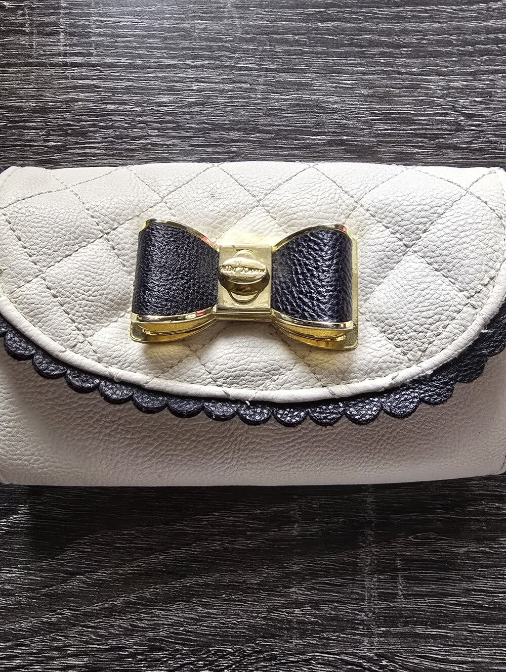 Betsey Johnson Quilted Heart Bag